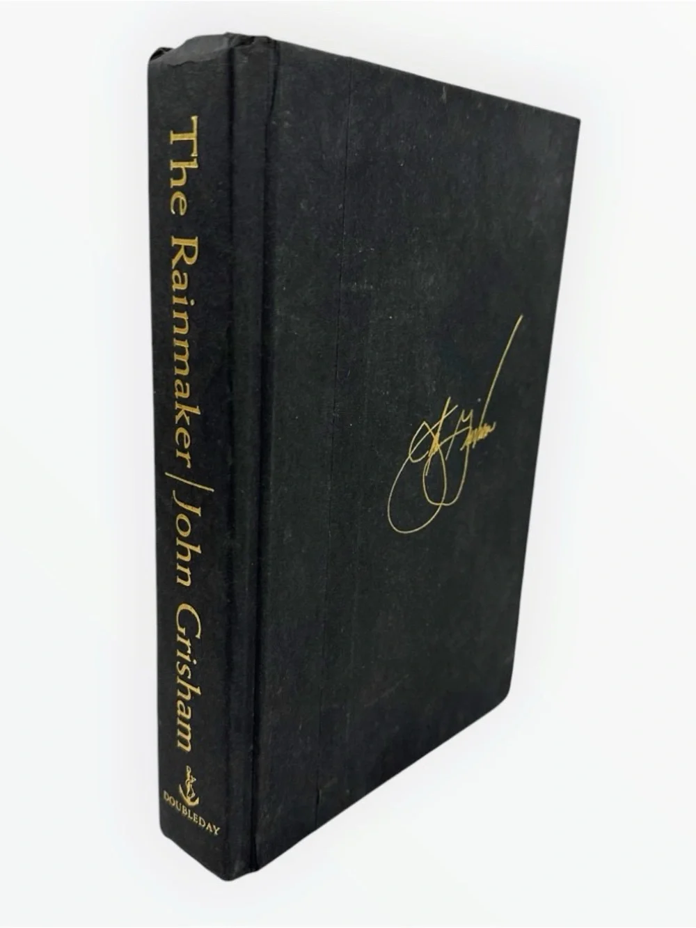 John Grisham The Rainmaker 1995 Doubleday Hardcover Black Gold Signature Vintage
